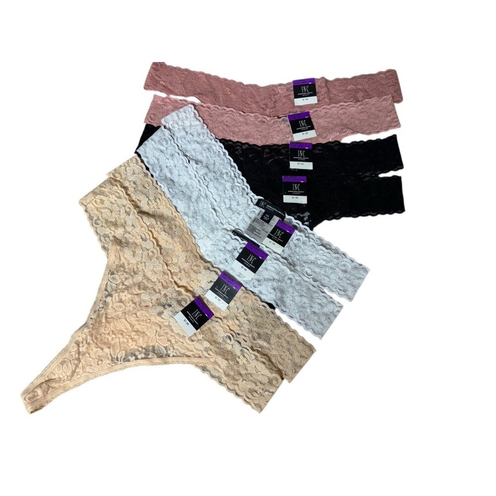 Lot Of 8 INC Lace Thong 2XL Panty Underwear Panties New XXL